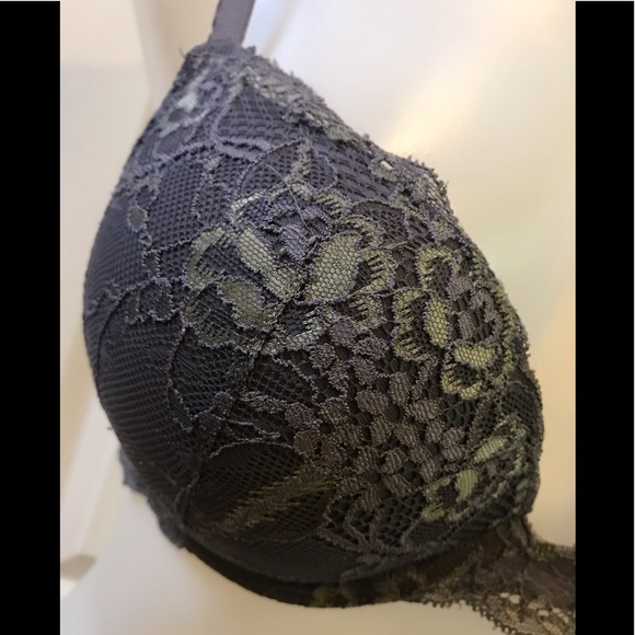 La Senza Grey Lace Padded Push-Up Bra A36 - Picture 9 of 10
